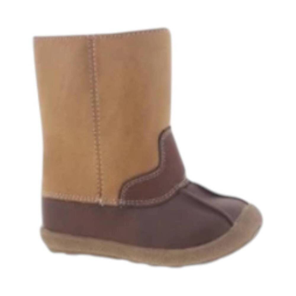 NEW BABY DEER kids luggage duck boots in tan
